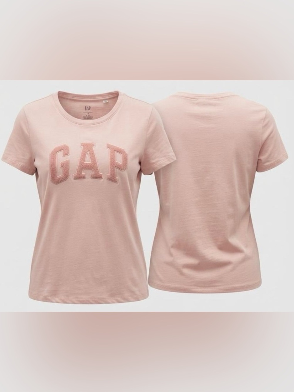 GAP Women's Pink Logo Graphic Short Sleeve T-Shirt Street wear Tee